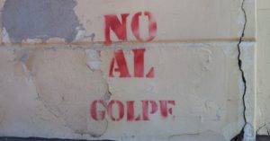 "Não ao golpe". Foto: Murilo Machado