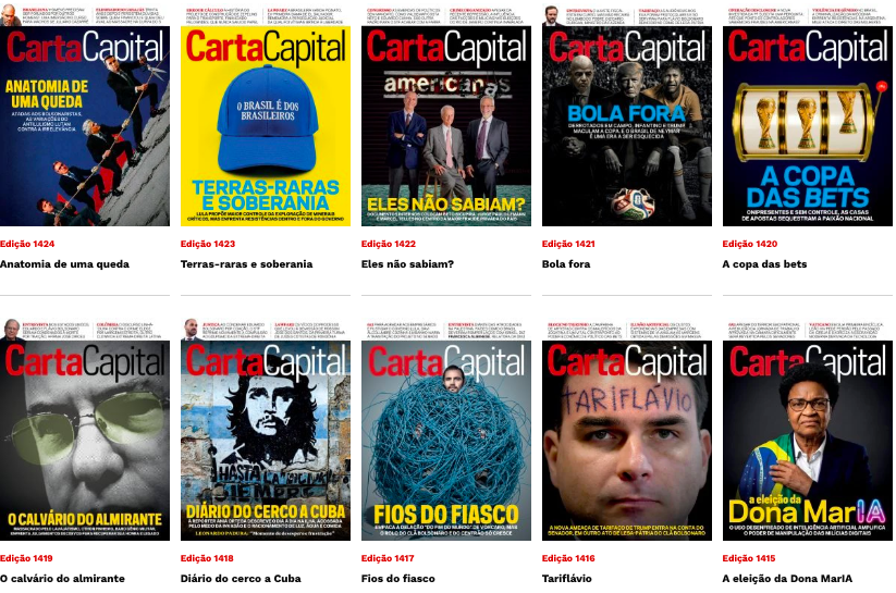 Revistas recentes CartaCapital
