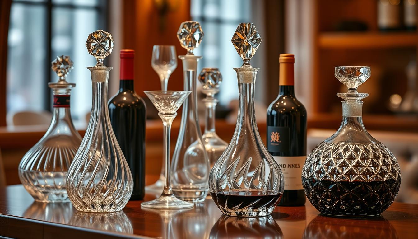 Seleção de decantadores de vinho