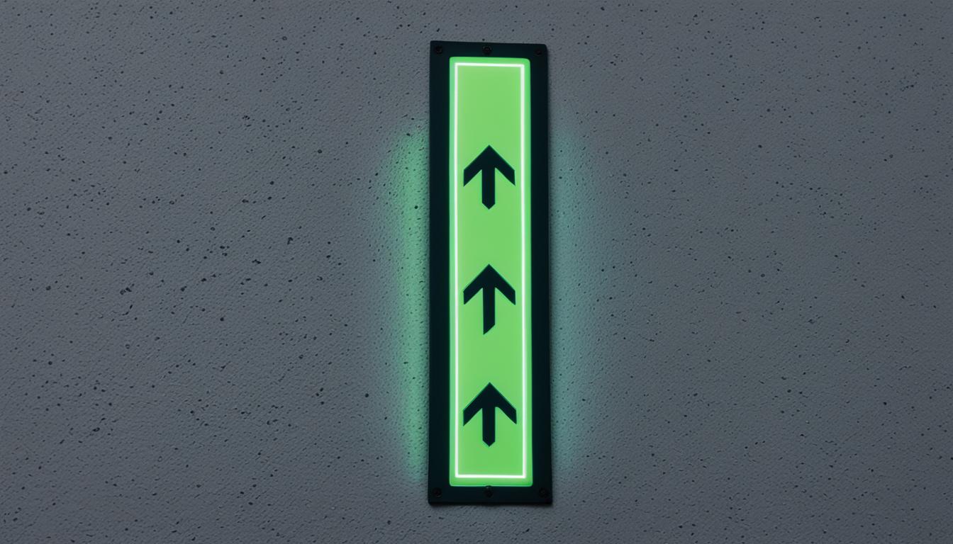 sinalização de segurança fotoluminescente Everlux