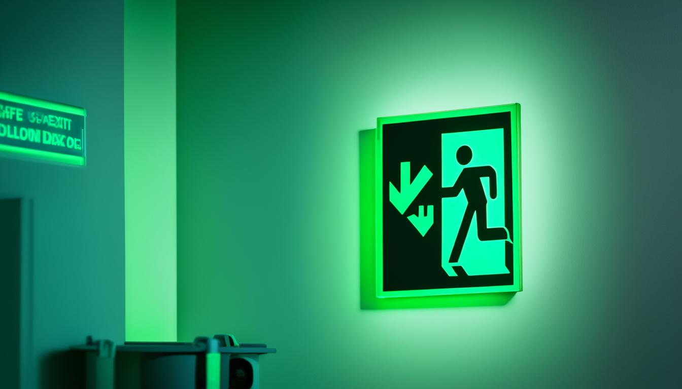 sinalização de segurança fotoluminescente