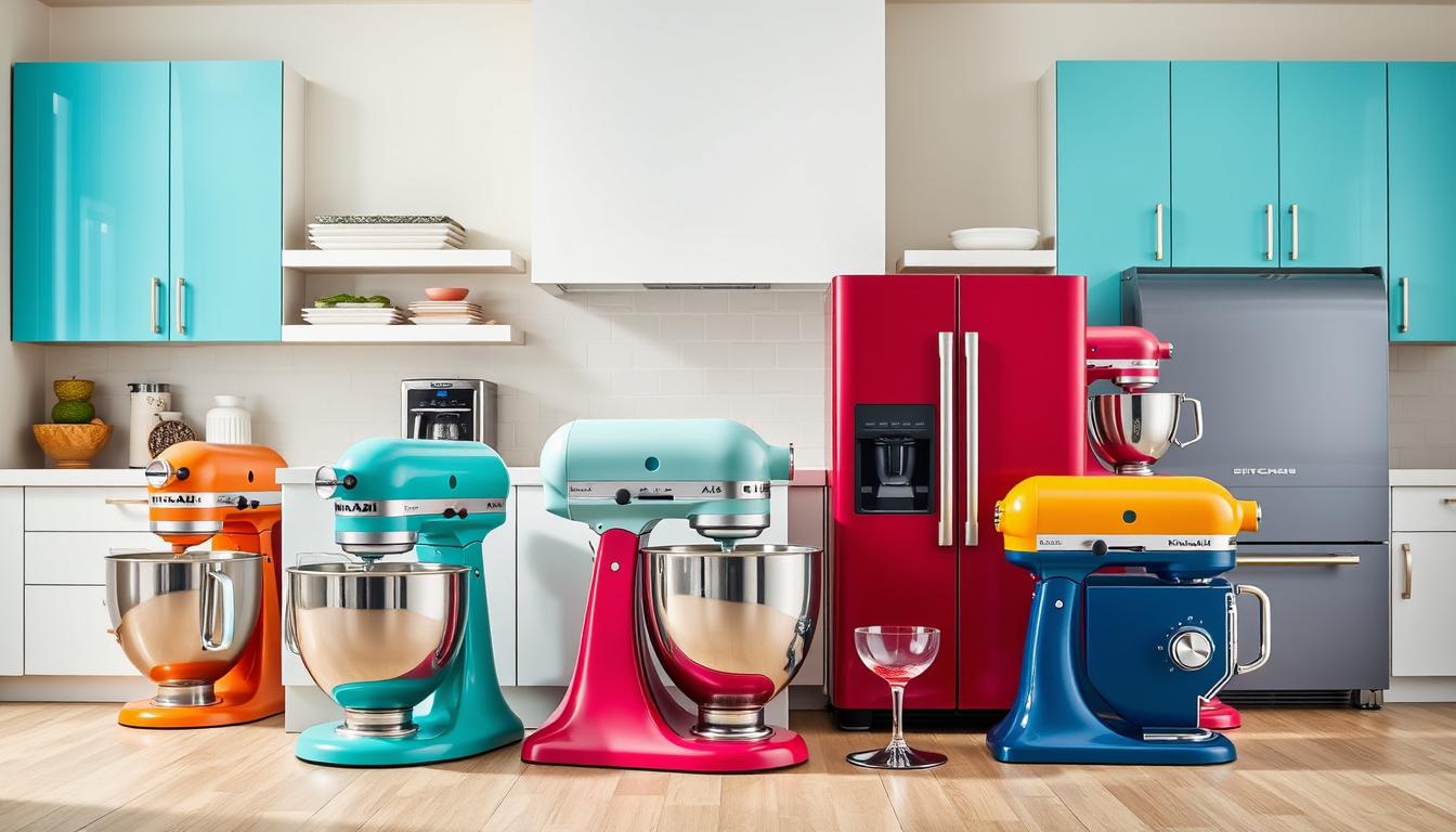 Criação de eletrodomésticos coloridos KitchenAid