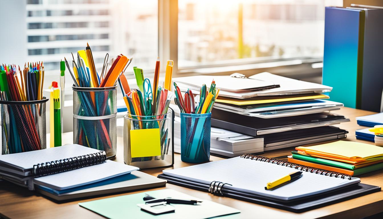 materiais para escritório