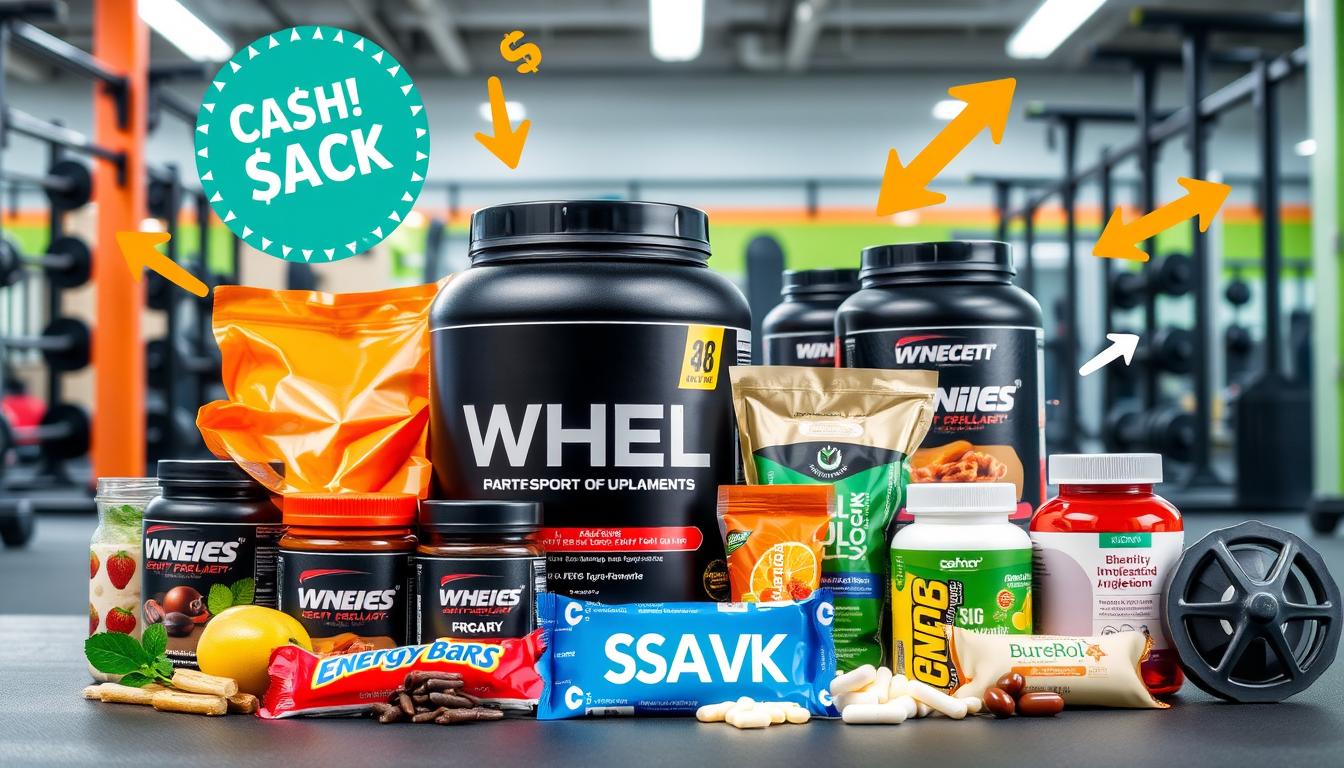 melhor cashback em suplementos esportivos