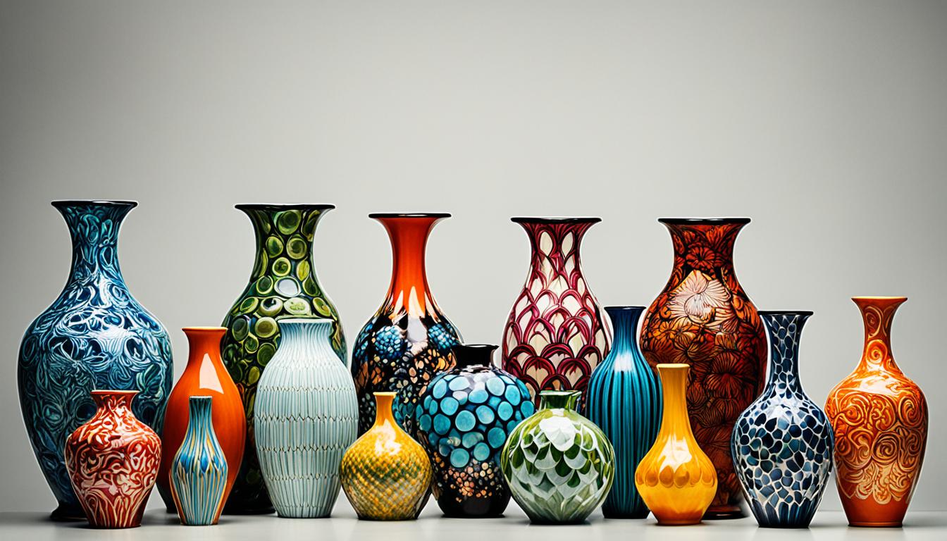 Coleção de vasos decorativos Vasart