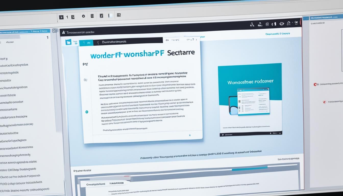 screenshot do software de PDF da Wondershare