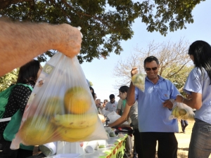 Servidores do Incra e do MDA protestam distribuindo alimentos