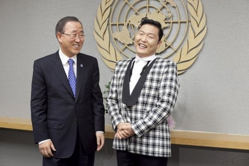 Ban Ki-moon dança 'Gangnam-style' em encontro com rapper