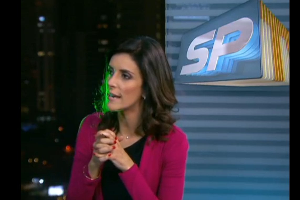 Laser invade estúdio do SPTV ao vivo (de novo)