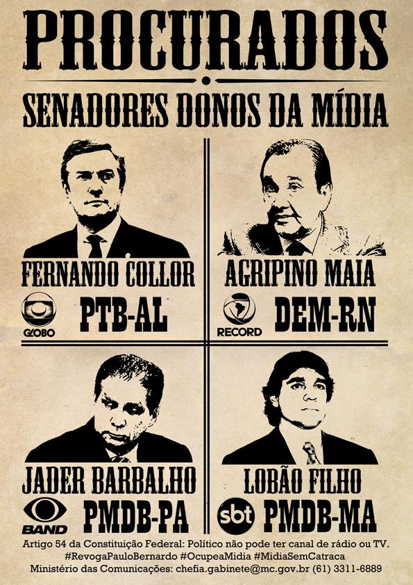 A inércia de Paulo Bernardo: “lei não impede concessões de TV para políticos”