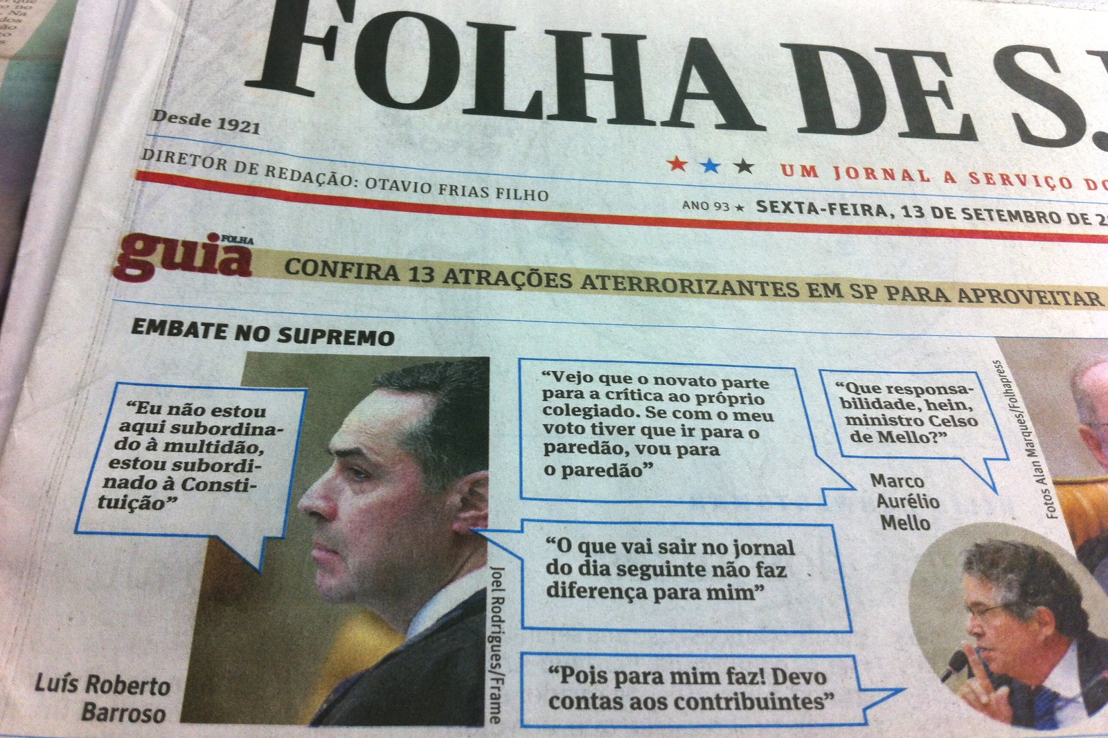 Jornais começam a pressionar Celso de Mello