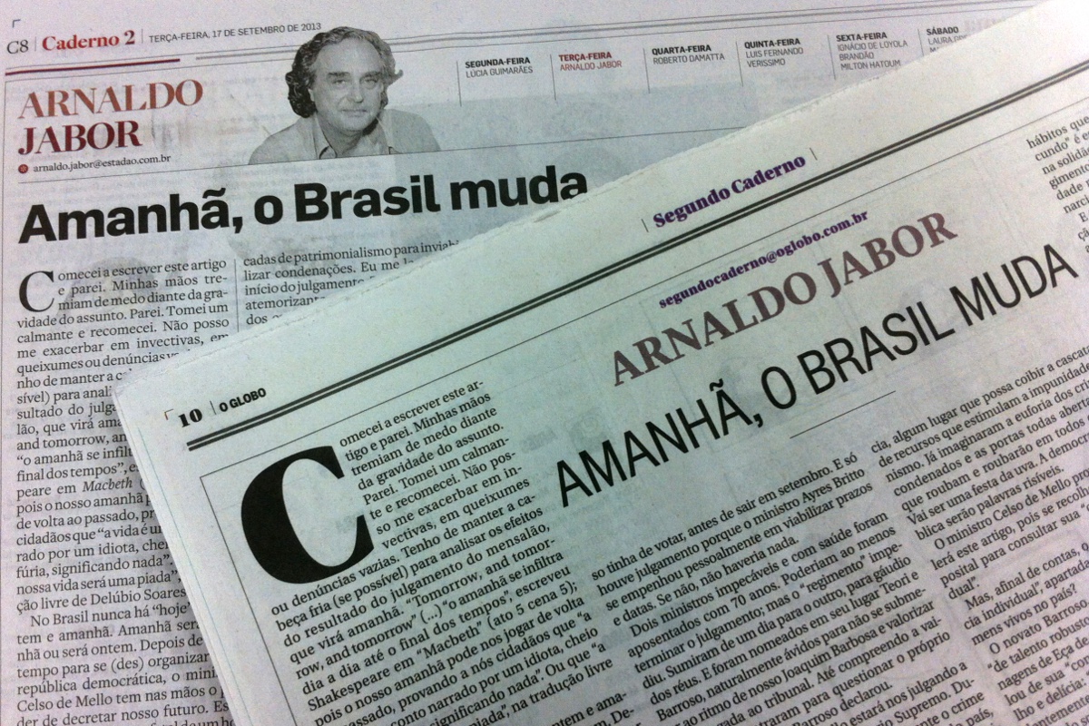 Estadão e O Globo: Celso de Mello mudará a vida dos nossos netos