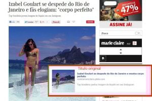 Marie Claire elogia magreza de modelo e volta atrás