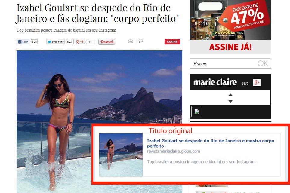 Marie Claire elogia magreza de modelo e volta atrás