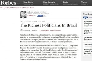 O mico da lista “Políticos Mais Ricos do Brasil” da Forbes