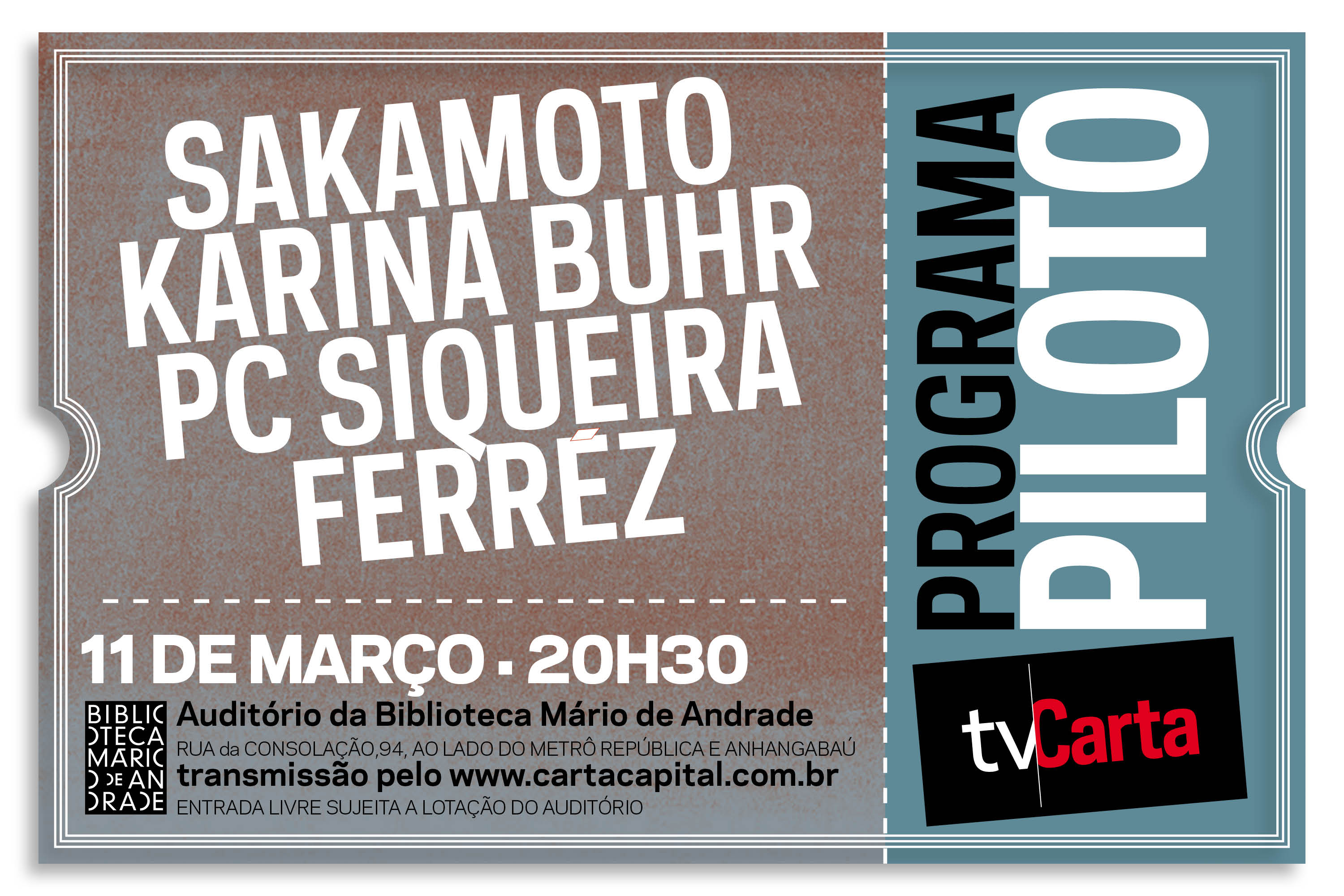 Programa Piloto: 3ª edição será nesta terça-feira 20h30