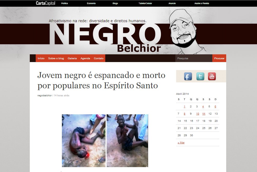 Após noticiar linchamento de jovem negro, site de CartaCapital sofre ataque