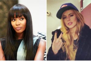 Lindsay Lohan e Naomi Campbell apoiam Aécio