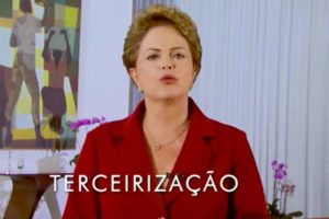 Em vídeos, Dilma rejeita ampliar terceirização e pede diálogo com a sociedade