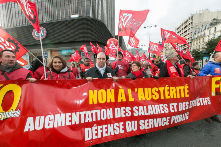 Ato contra a austeridade na França, em novembro 