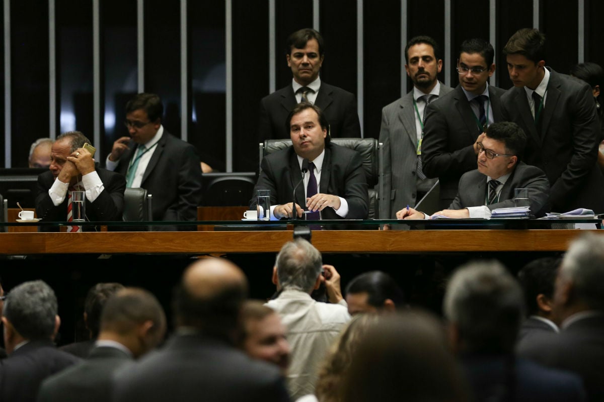 O presidente da Câmara, Rodrigo Maia (DEM-RJ), o 