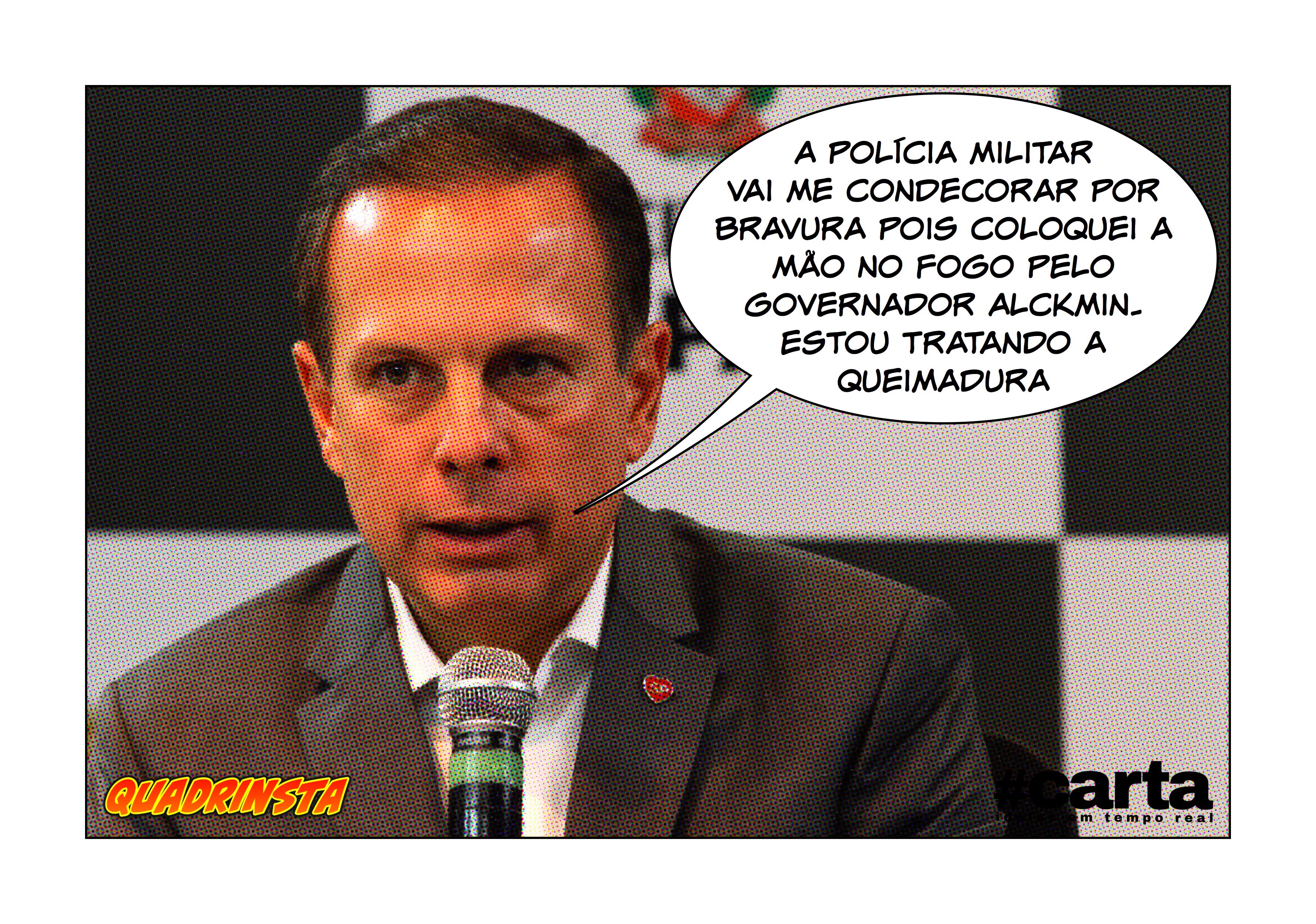 Doria é condecorado por bravura ao colocar mão no fogo por Alckmin