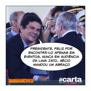 Moro e Temer: encontro casual