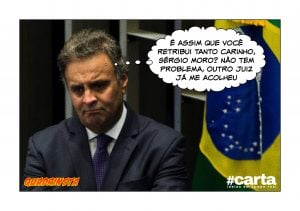 QUADRINSTA - Aécio usa Tinder após Moro marcar 87 encontros com Lula