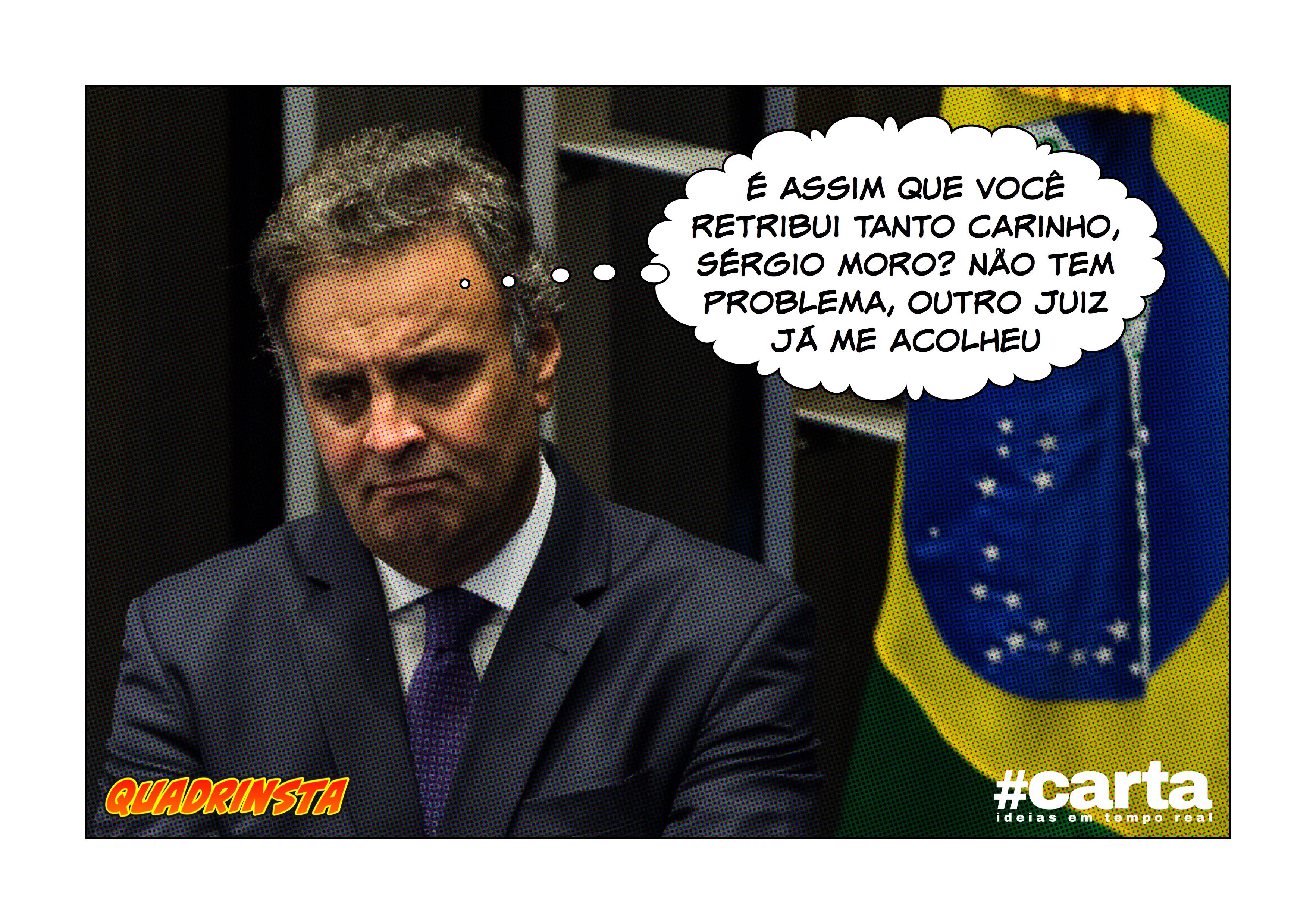 QUADRINSTA – Aécio usa Tinder após Moro marcar 87 encontros com Lula