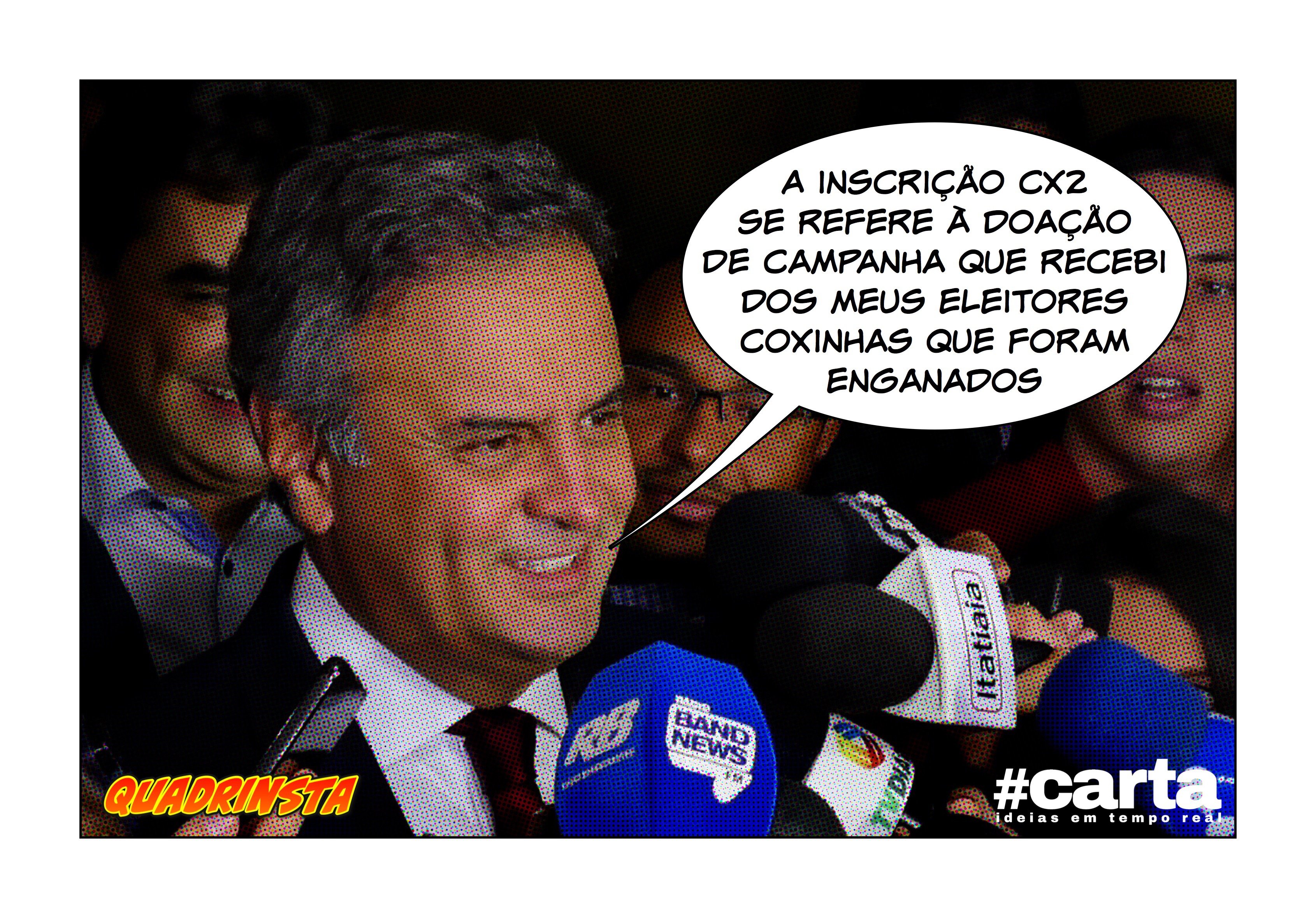 Quadrinsta – “CX2 é das doações que recebi dos coxinhas”, alega Aécio