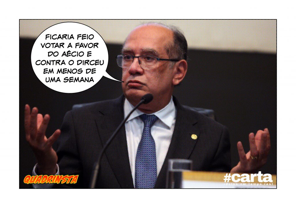 Gilmar Mendes tem surto democrático e vota por soltar José Dirceu