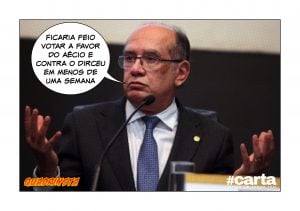 Gilmar Mendes tem surto democrático e vota por soltar José Dirceu