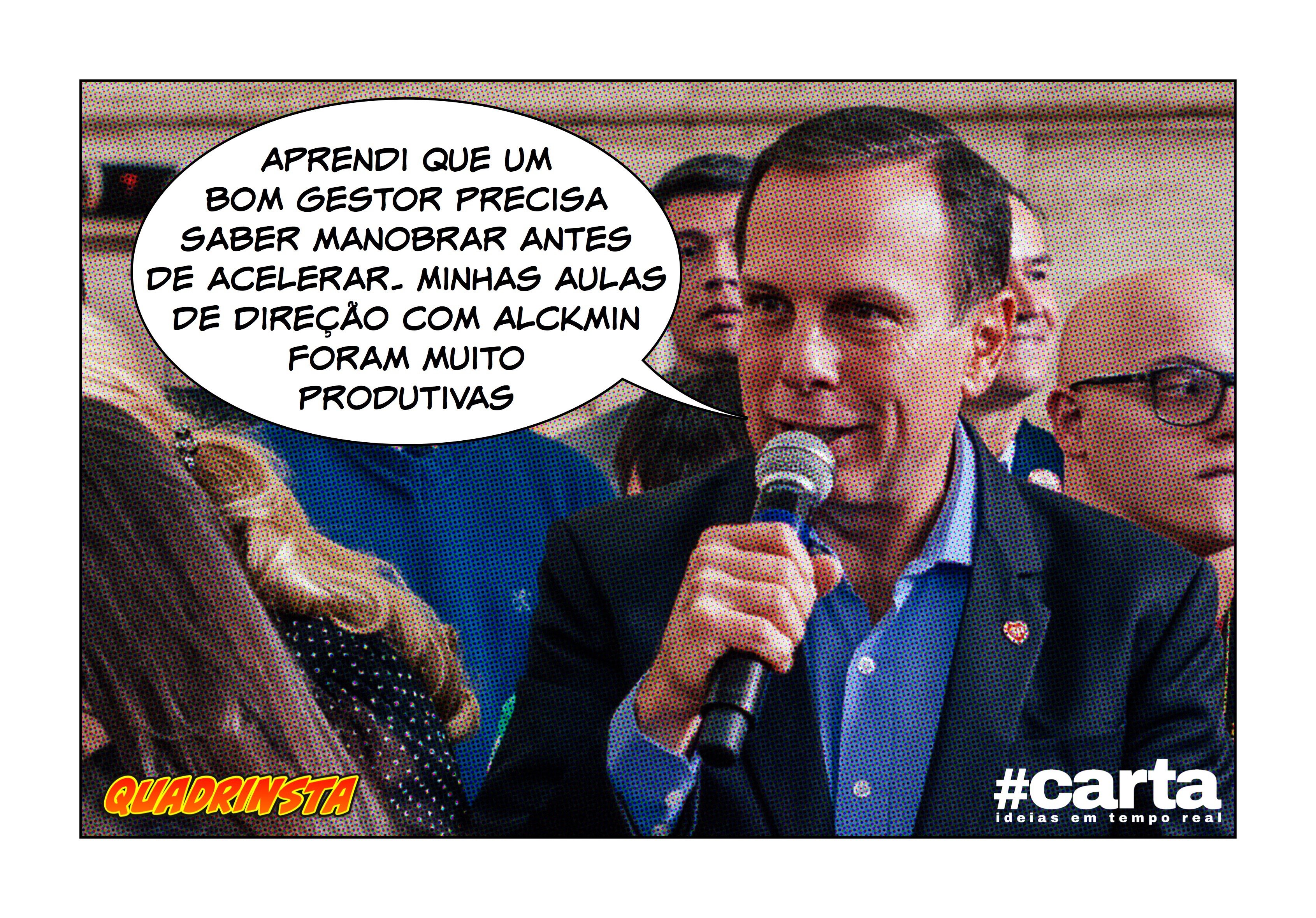 Quadrinsta – “Vamos acelerar e também manobrar”, avisa motorista Doria