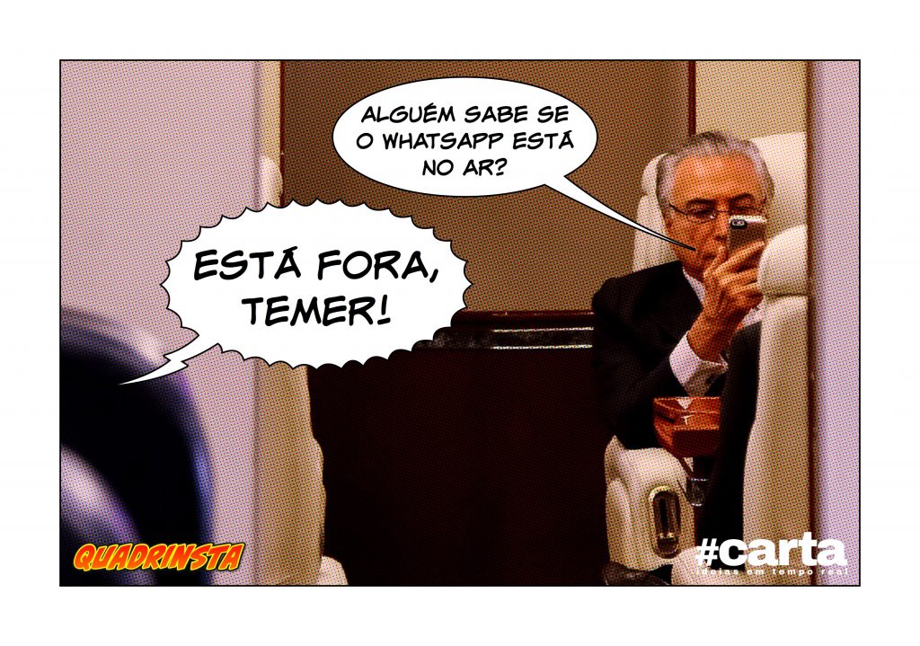 QUADRINSTA – WhatsApp ajuda usuários brasileiros a pedirem democracia