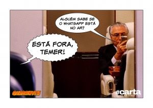 QUADRINSTA - WhatsApp ajuda usuários brasileiros a pedirem democracia