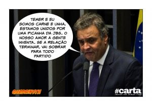 Quadrinsta - Mesmo traído, Aécio descarta fim de namoro com Temer
