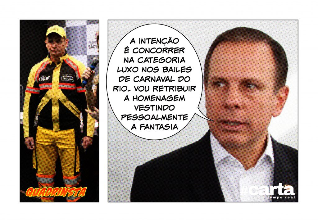 Quadrinsta – Cidadão do RJ, Doria veste guardas de foliões de carnaval