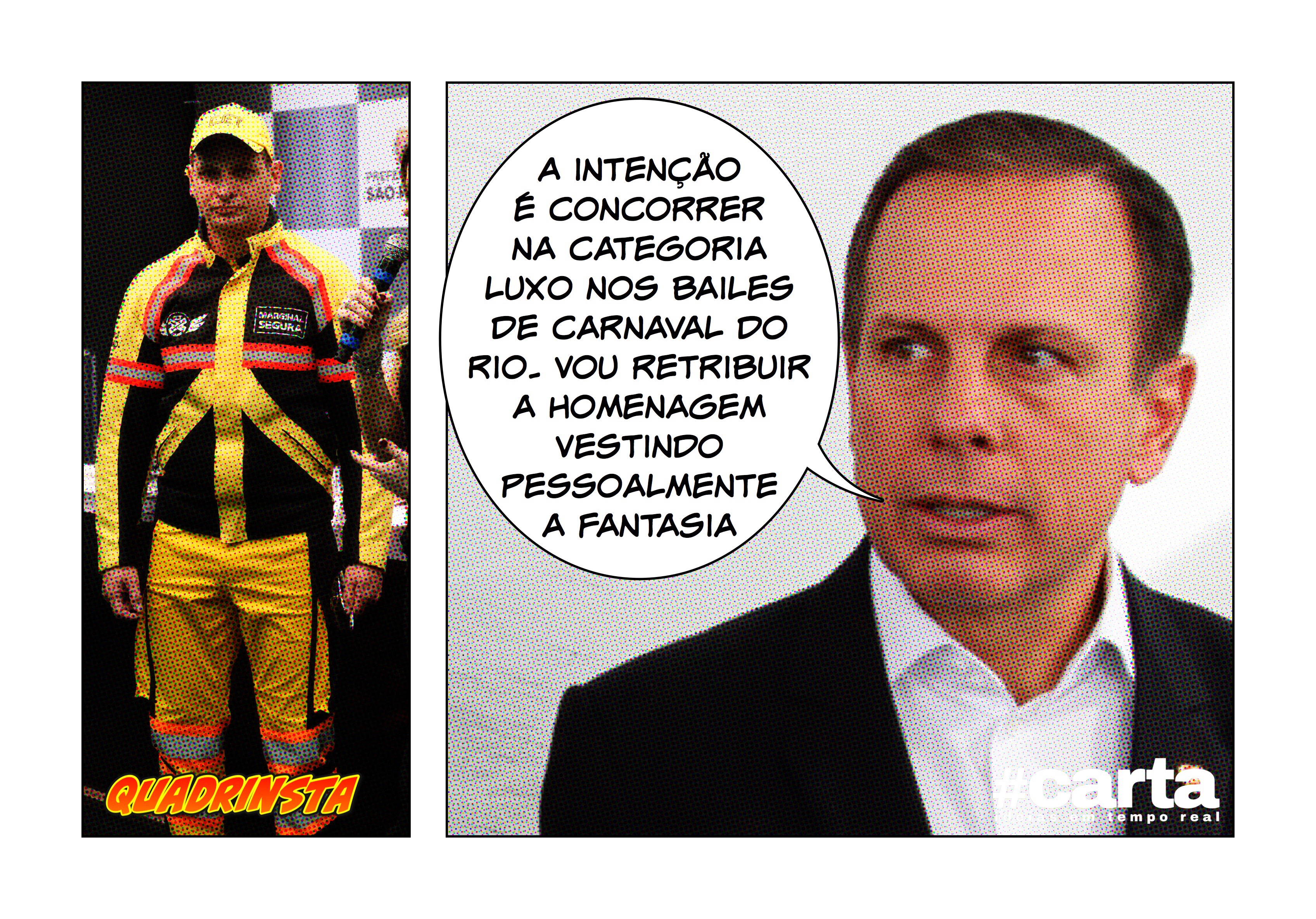 Quadrinsta – Cidadão do RJ, Doria veste guardas de foliões de carnaval