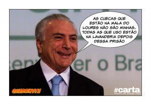 Quadrinsta - Loures leva mala para cadeia e Temer nega posse de cuecas