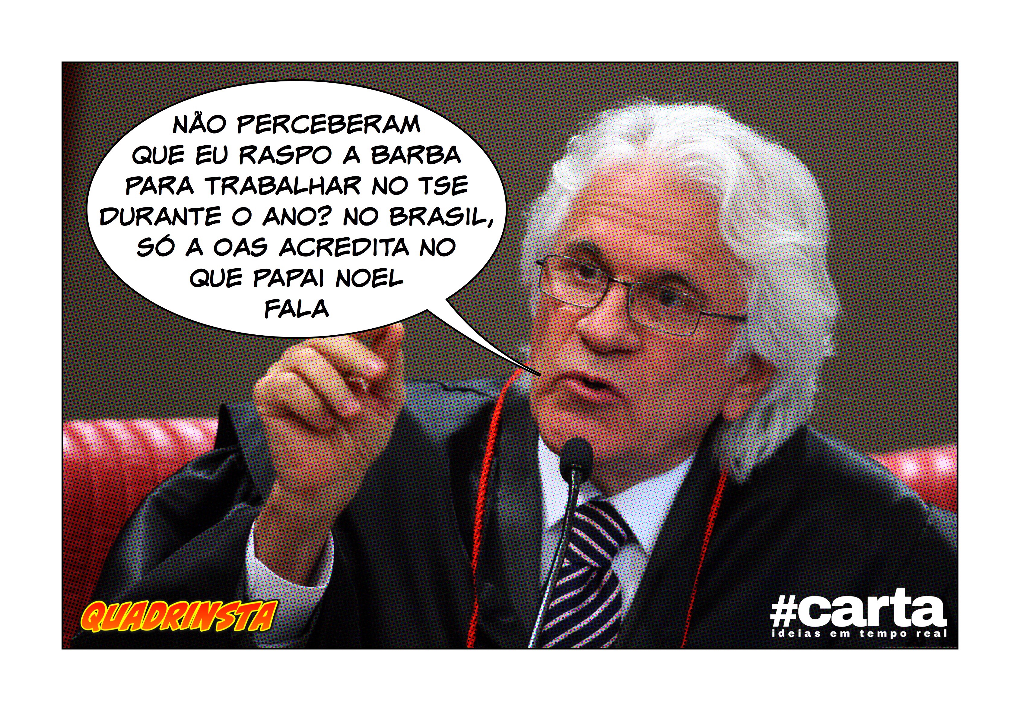 Quadrinsta – “Acreditaram em mim?”, diz Papai Noel que faz bico no TSE