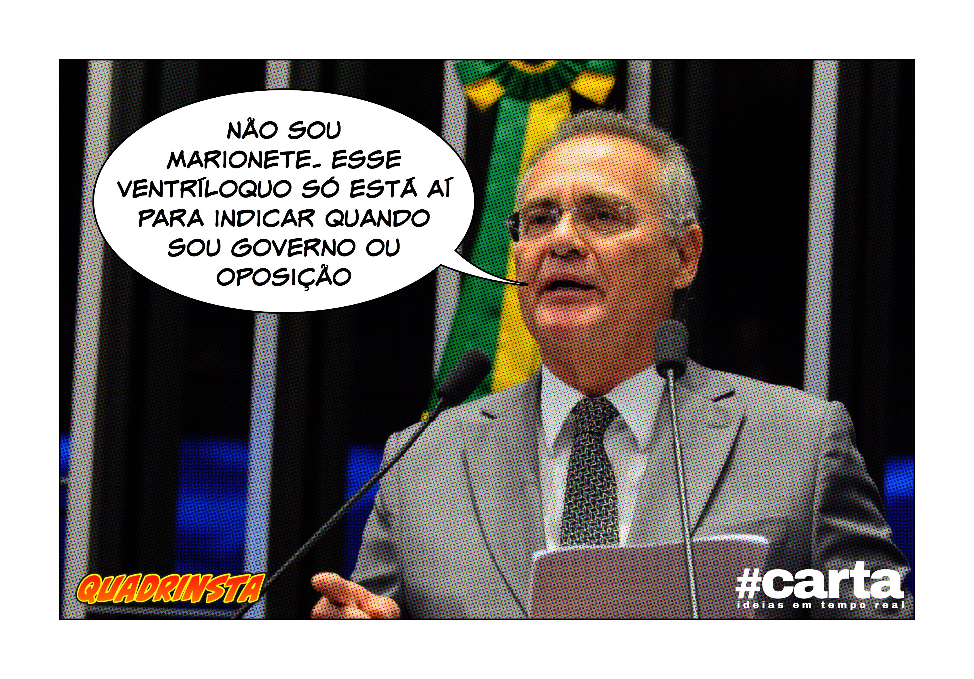 Quadrinsta – Ventríloquo erra e Renan deixa comando do PMDB no Senado