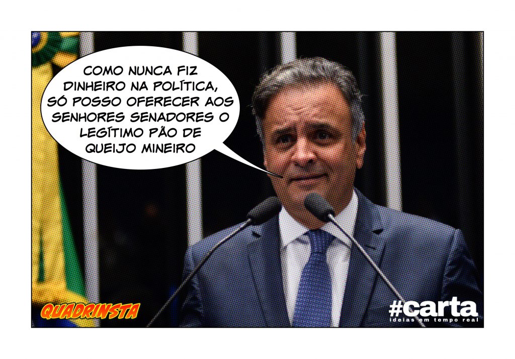 Quadrinsta – Aécio oferece pão de queijo por arquivamento de cassação