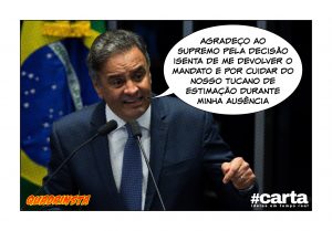 Quadrinsta - Aplauso de Gilmar a discurso de Aécio é ouvido da lua
