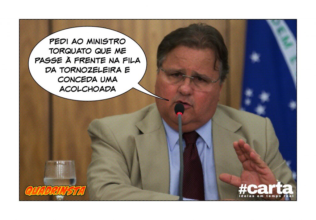 Quadrinsta – Geddel pede tornozeleira acolchoada para ministro