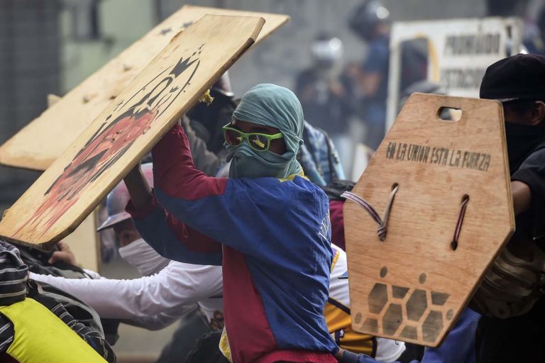Protestos em Caracas