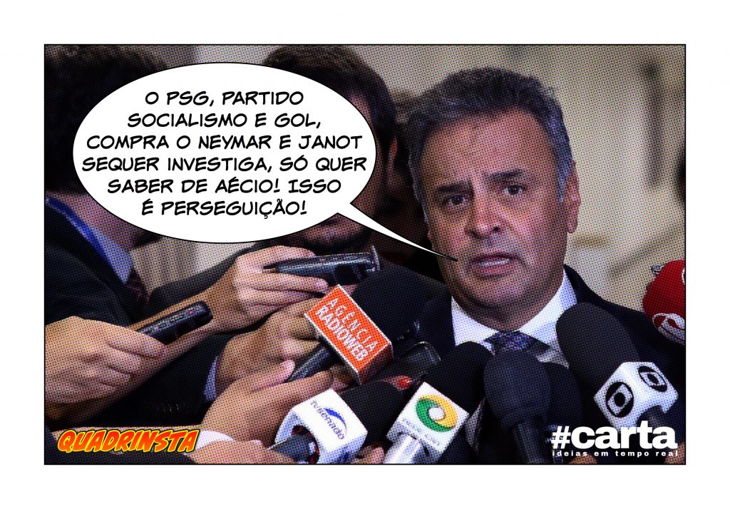 Quadrinsta – Aécio: “Esse partido PSG compra Neymar e não investigam”