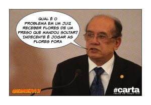 Quadrinsta - Gilmar envia flores recebidas de preso a enterro da moral