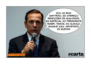 Quadrinsta - Doria encontra Temer e oferece almoço com sangue gourmet