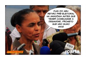 Quadrinsta - Marina foge da Amazônia e reaparece em programa eleitoral