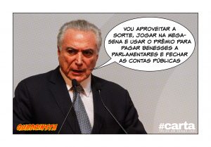 Quadrinsta - Moraes é sorteado e Temer aposta na Mega-Sena por contas